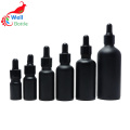 30ml frosted black essential oil bottle with pipette GB-20S